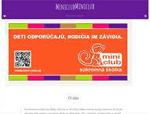 Tablet Screenshot of mini-club.sk